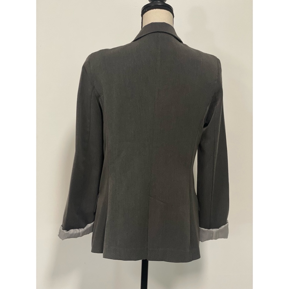 Ambiance Rolled Cuff Blazer Gray Size M - Picture 7 of 12
